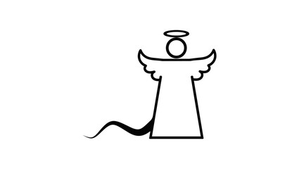 Still waters run deep, black isolated silhouette