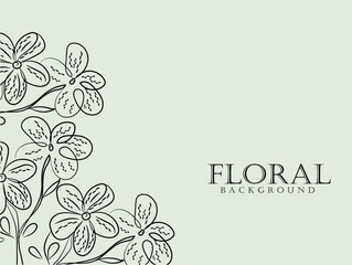 Elegant Hand Drawn Floral Background Design for Invitations