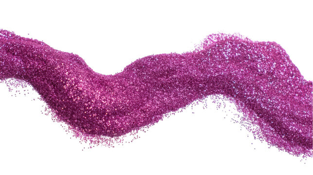 A sparkly pink ribbon on black background isolated on transparent background.png white backgroundparent background - Powered by Adobe