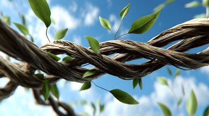  Navigation arrows made of twisted vines