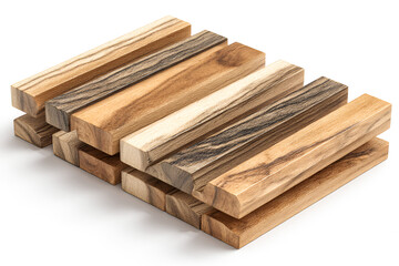 Stacked Wooden Blocks Various Shades Natural Wood Texture