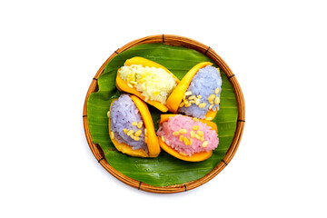 Jackfruit sticky rice. Thai dessert