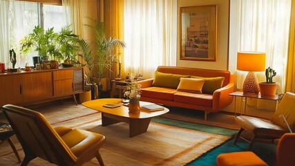 Mid-Century Modern Living Room Interior Design