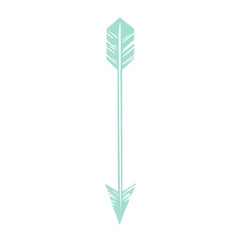 Minimalistic Arrow with Elegant Outlines in Pastel Isolated on Transparent Background