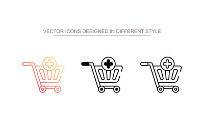 Add to Cart icon design with white background stock illustration