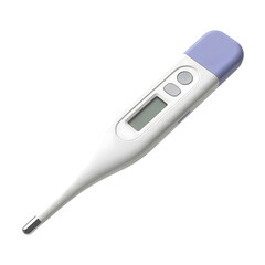 Digital Medical Thermometer 3D Render Transparent Background