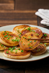 新玉ねぎの輪切り和風ソテー