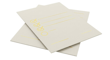 Isolated Pile of Checklist Forms with Check Marks