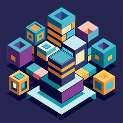 Fototapeta premium abstract background with cubes