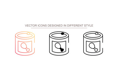 Tinned Food icon design with white background stock illustration