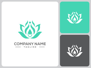 vector logo flower drop