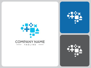 Obraz premium game brain logo vector