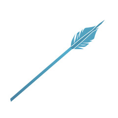 Sleek Arrow with a Streamlined Silhouette in Cool Blue Isolated on Transparent Background