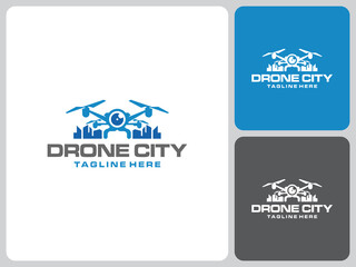 vector logo drone city