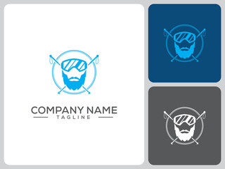 snowboarder logo vector