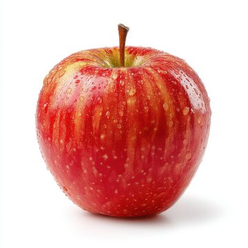 Fresh Red Apple Isolated on White Background High-Resolution Image
