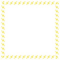 yellow sparkle frame border vector design