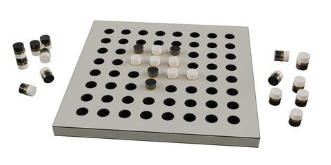 Reversi Beige Game Set isolated on white