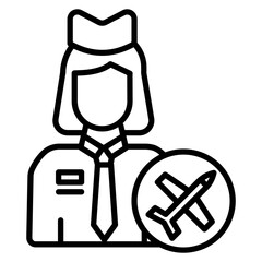 Flight Attendant Icon