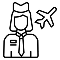 Air Hostess Icon