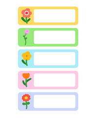 유치원 봄 꽃 드로잉 이름표(kindergarten flower drawing name tag)