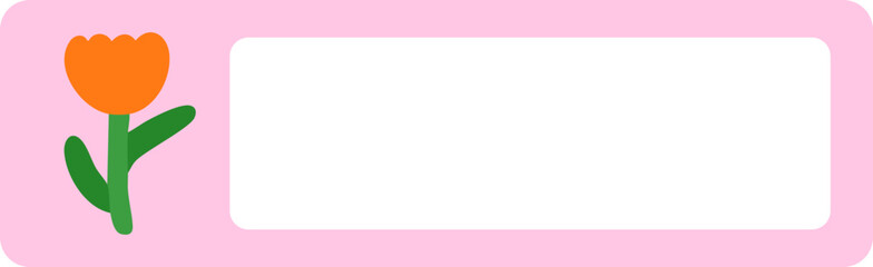 유치원 꽃 드로잉 이름표(kindergarten flower drawing name tag)