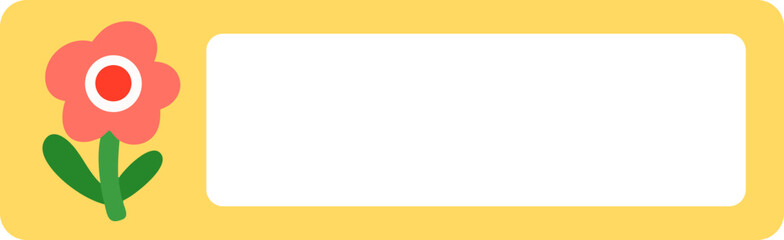 유치원 꽃 드로잉 이름표(kindergarten flower drawing name tag)