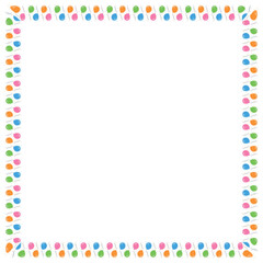 colorful balloons border frame vector design