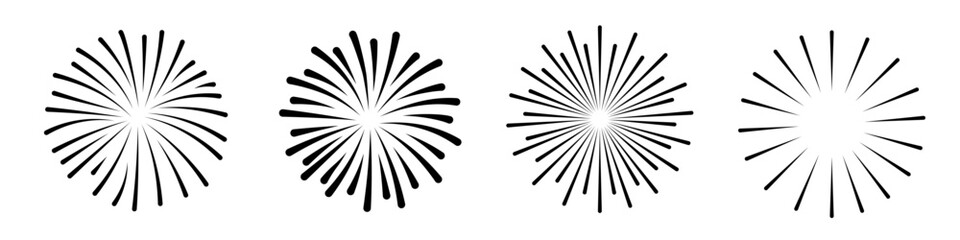 Fototapeta premium Firework vector. Firework rays icon