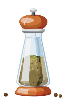 Fresh Spices Glass Bottle Kitchen