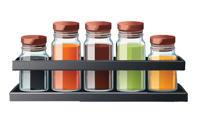 Spice Rack Collection Kitchen Essentials - Vector Illustration