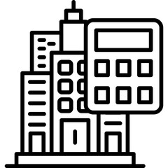 Buliding Icon Vector Element