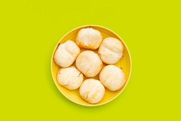 Toddy palm on green background.