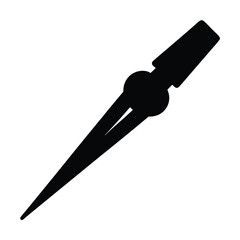 Stylized image of a pair of tweezers on a white background