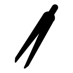 Sleek Silhouette of Pointed Tweezers for Beauty, Crafts, and Precision Work