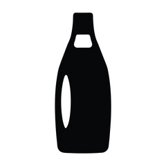 Silhouette of a Laundry Detergent Bottle with Handle and Pour Spout