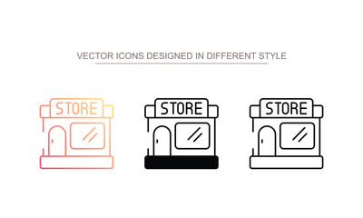 Super Store icon design with white background stock illustration