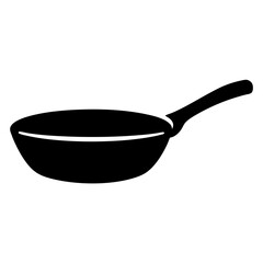 Black skillet illustration perfect for restaurant menus or cooking blogs online