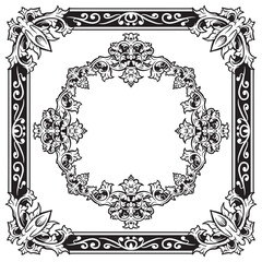 Elegant Ornamental Frames Outlines for Branding Design