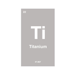 titanium periodic vector isolated on transparent background