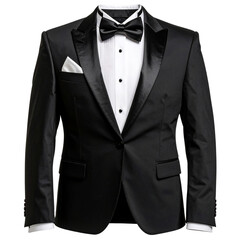 Black suit and tie fashion for a standing business manager