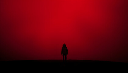 Vibrant Crimson Themed Blank Poster, cinematic. isolated with white highlights