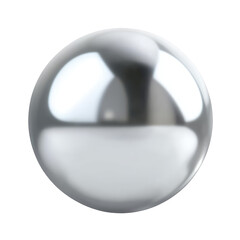 A shiny metal sphere with bright reflections against a black background in a close up studio shot