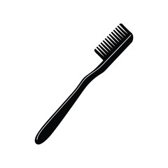 Simple Black Toothbrush Icon Clean and Minimalist Design