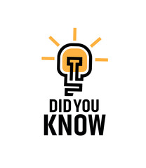 did you know sign on white background	