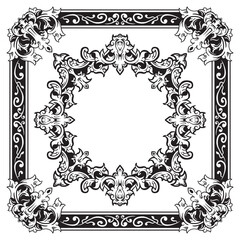 Simple Premium Outline Ornamental Border Vector 