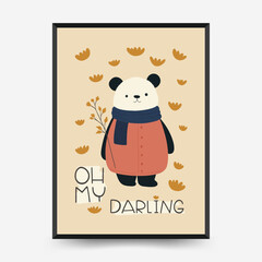 Abstract Childrens Room posters template. Modern trendy Kids minimal style. Hand drawn design for wallpaper, wall decor, print, postcard, cover, template, banner.