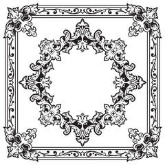 Decorative Ornamental Border Outlines for Elegant Cards