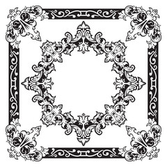 Decorative Ornamental Frames Outlines with Luxe Geometry