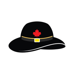 Canadian Maple Leaf Hat Illustration